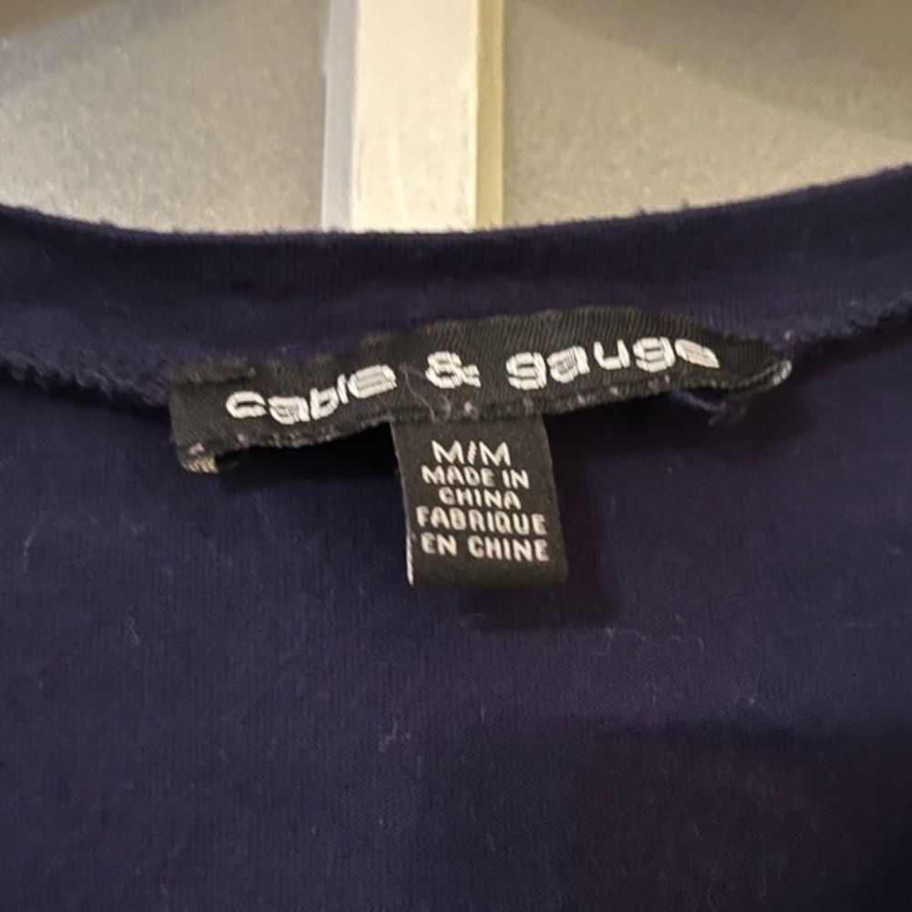 Cable and Gauge Loose Blouse/Tunic Indigo - Picture 4 of 4